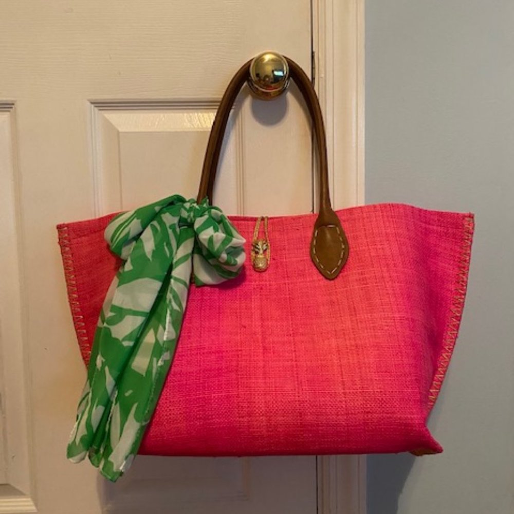Hot Pink Lilly Pulitzer Beach Bag